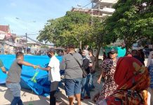 Bentrok Antara Pedagang dan Sekuriti Dipicu Pembongkaran Terpal