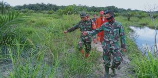 Tim Koramil dan MPA Patroli Karlahut di Perbatasan
