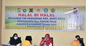 Istri Bupati Kampar Pimpin 5 Organisasi Wanita Diacara Halal Bihalal