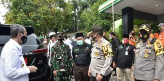 Tanggap Covid-19, Bupati Kampar Sambut Kedatangan Gubri dan Forkopimda Riau