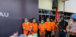 Polda Riau Amankan 9 Tersangka Sindikat Narkoba Bersenjata, 3 kg Sabu dan Ribuan Ektasi