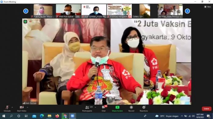 Ketua Umum PMI Jusuf Kalla, Resmikan Program 2 Juta Vaksin Covid-19