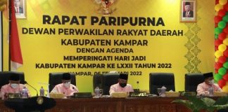 Dihari Jadi ke-72, DPRD Kampar : Vaksin Tuntas, Kampar Sehat dan Ekonomi Bangkit Dihari Jadi ke-72, DPRD Kampar : Vaksin Tuntas, Kampar Sehat dan Ekonomi Bangkit