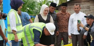 Bupati Rohil Afrizal Sintong Resmikan SPAM di Bagan Punak Pesisir