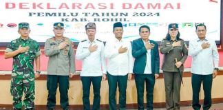 Deklarasi Damai Pemilu 2024, Bupati Rohil Ajak Seluruh Lapisan Saling Bersinergi
