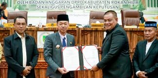 APBD Kabupaten Rohil Disahkan Sebesar Rp 2,4 Triliun