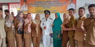 Camat Bangko Aspri Mulya S.STP,.M.Si, Melantik PJS Penghulu Bagan Jawa