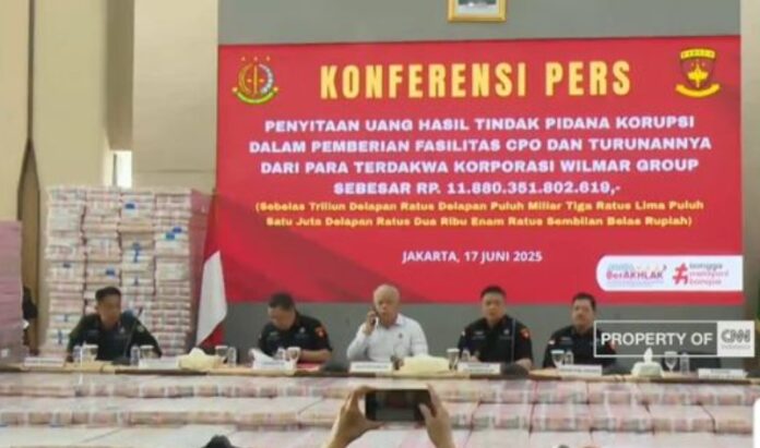 Sejarah Terbesar, Kejagung Sita Uang Rp11,8 Triliun Hasil Korupsi CPO